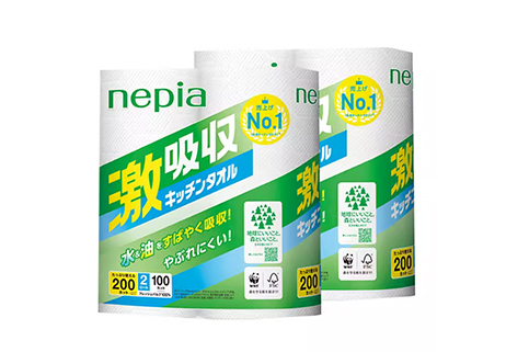 日本进口激吸收厨房纸巾100节2卷